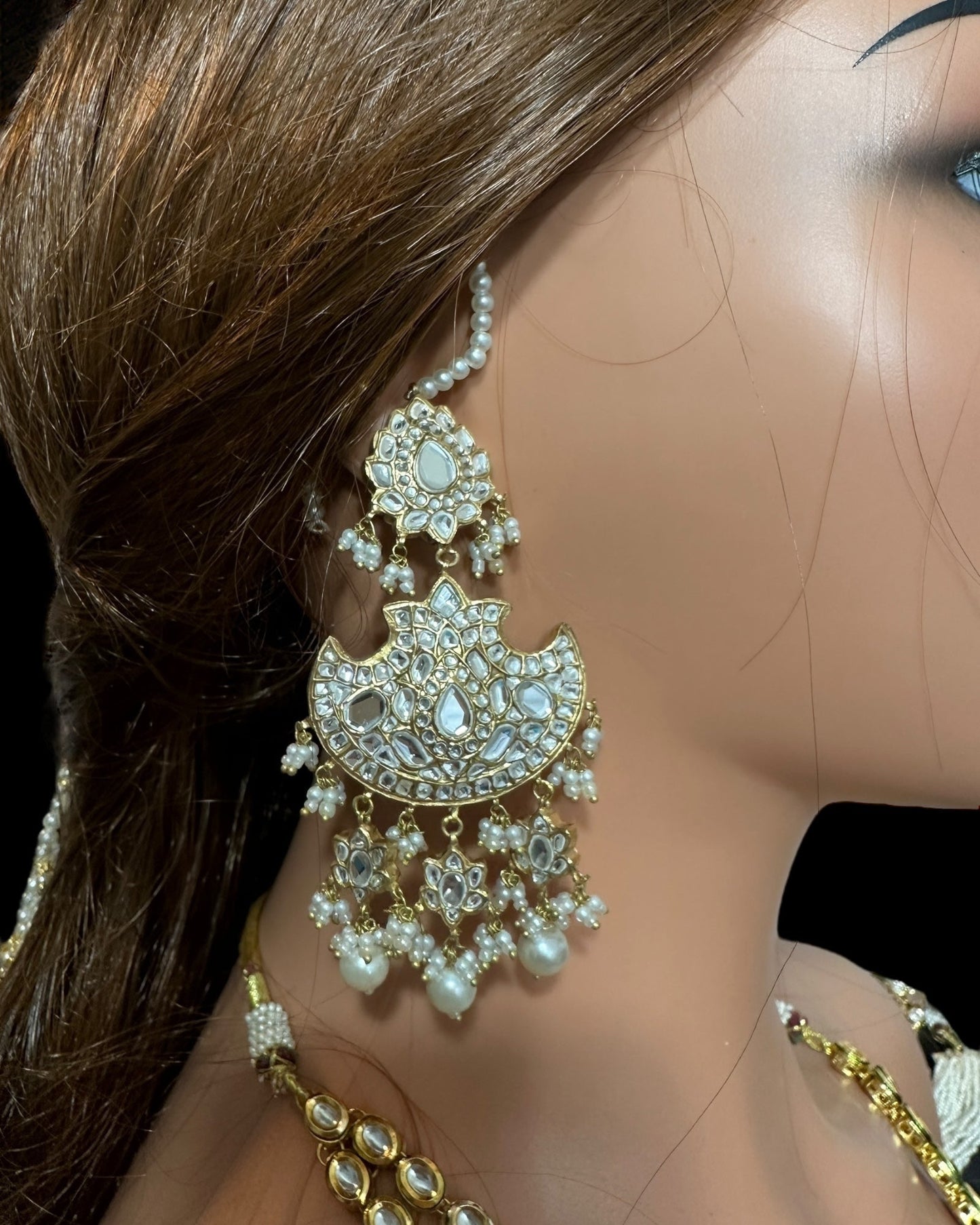 DER781 Manara kundan earrings ( READY TO SHIP )