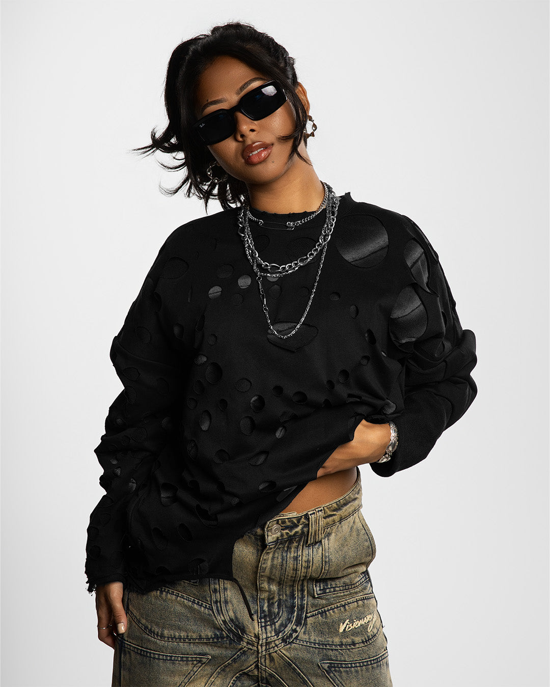 "VEIL OF DESIRE" LONG SLEEVE (BLACK)
