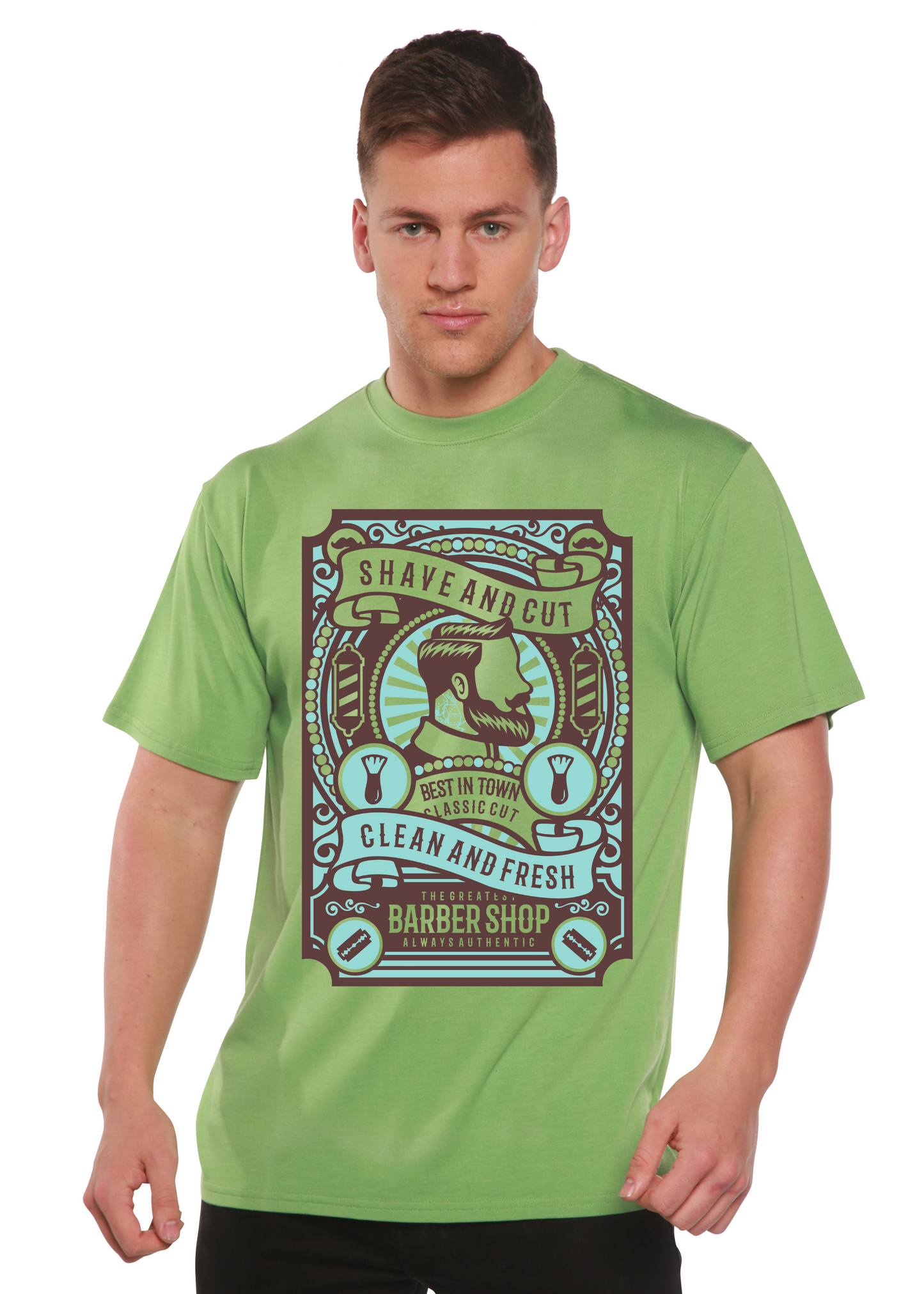 Shave and Cut Spun Bamboo® Men's Bamboo Viscose/Organic Cotton Short Sleeve Graphic T-Shirt