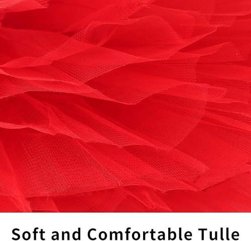 Girl Tutu Skirt, 3 Layers Tulle Tutus for Little Girls, (2T - 8T)