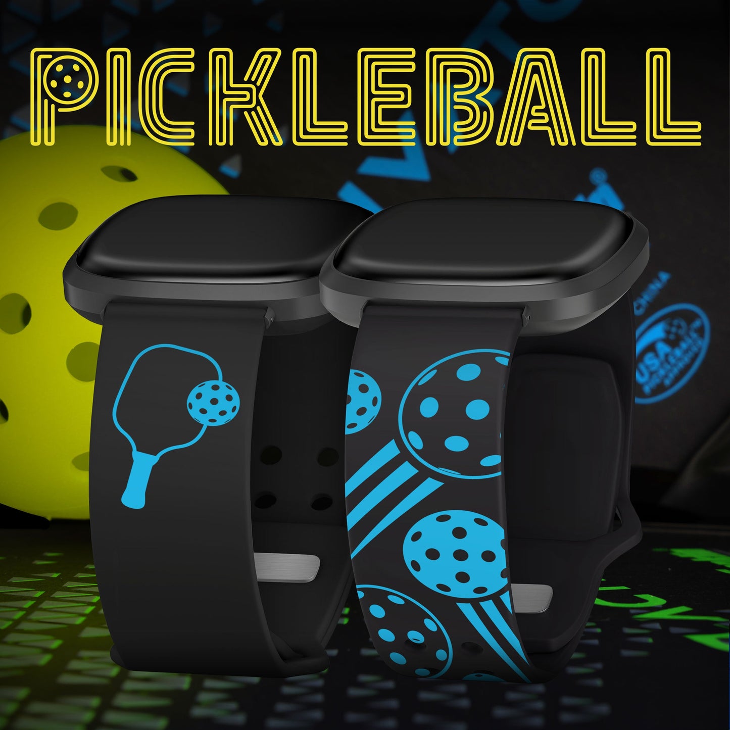 Pickleball HD Fitbit Versa 3 & Sense 1 Watch Band