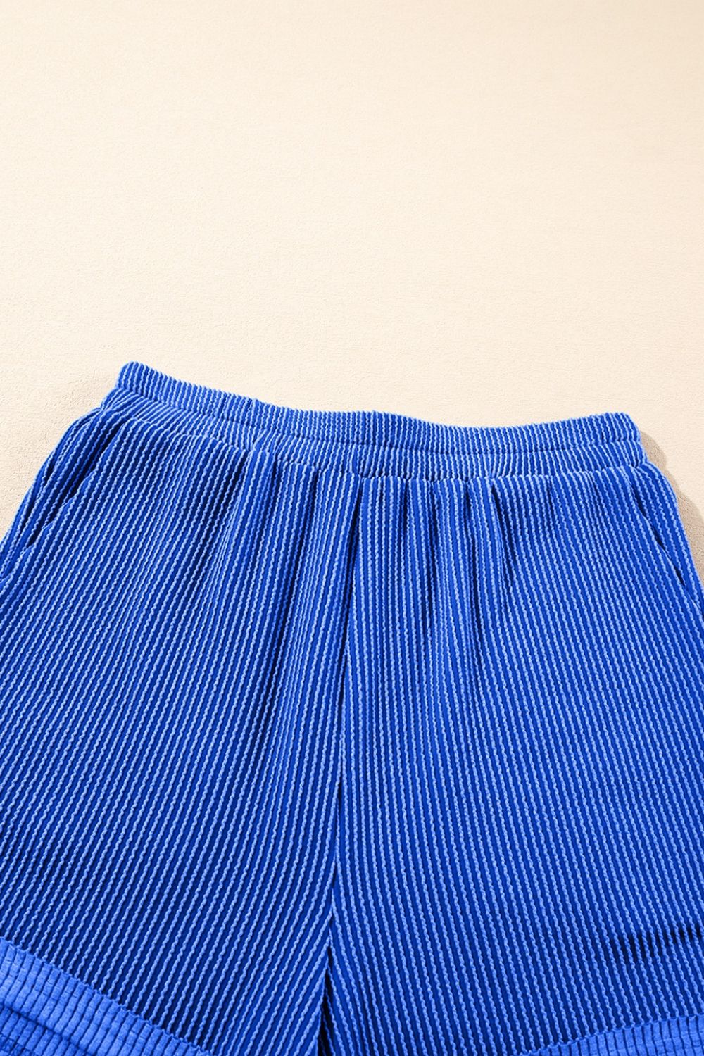 Corded Collared Half Zip Tank and Shorts Set
