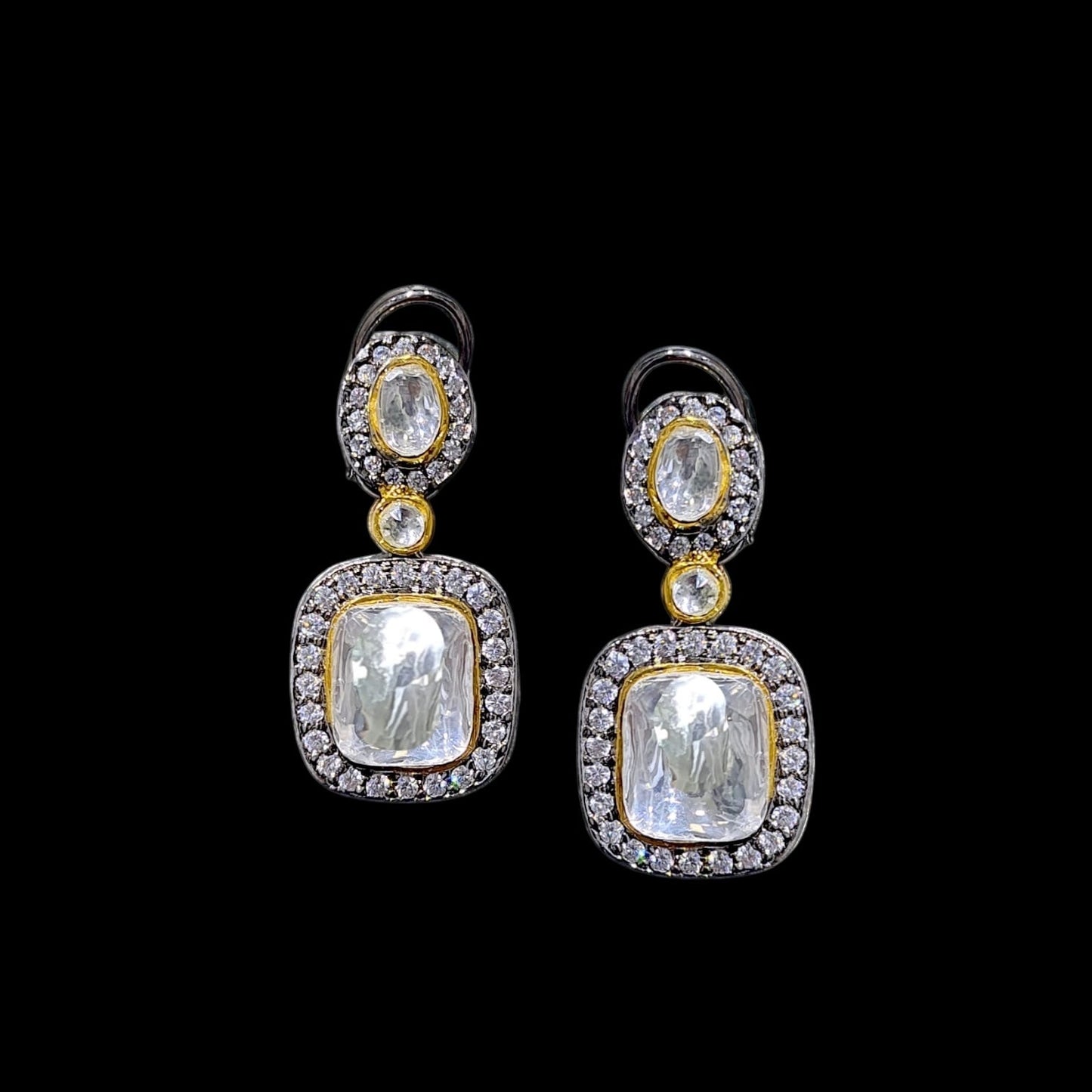 DER709 high quality polki jhumka ( READY TO SHIP)