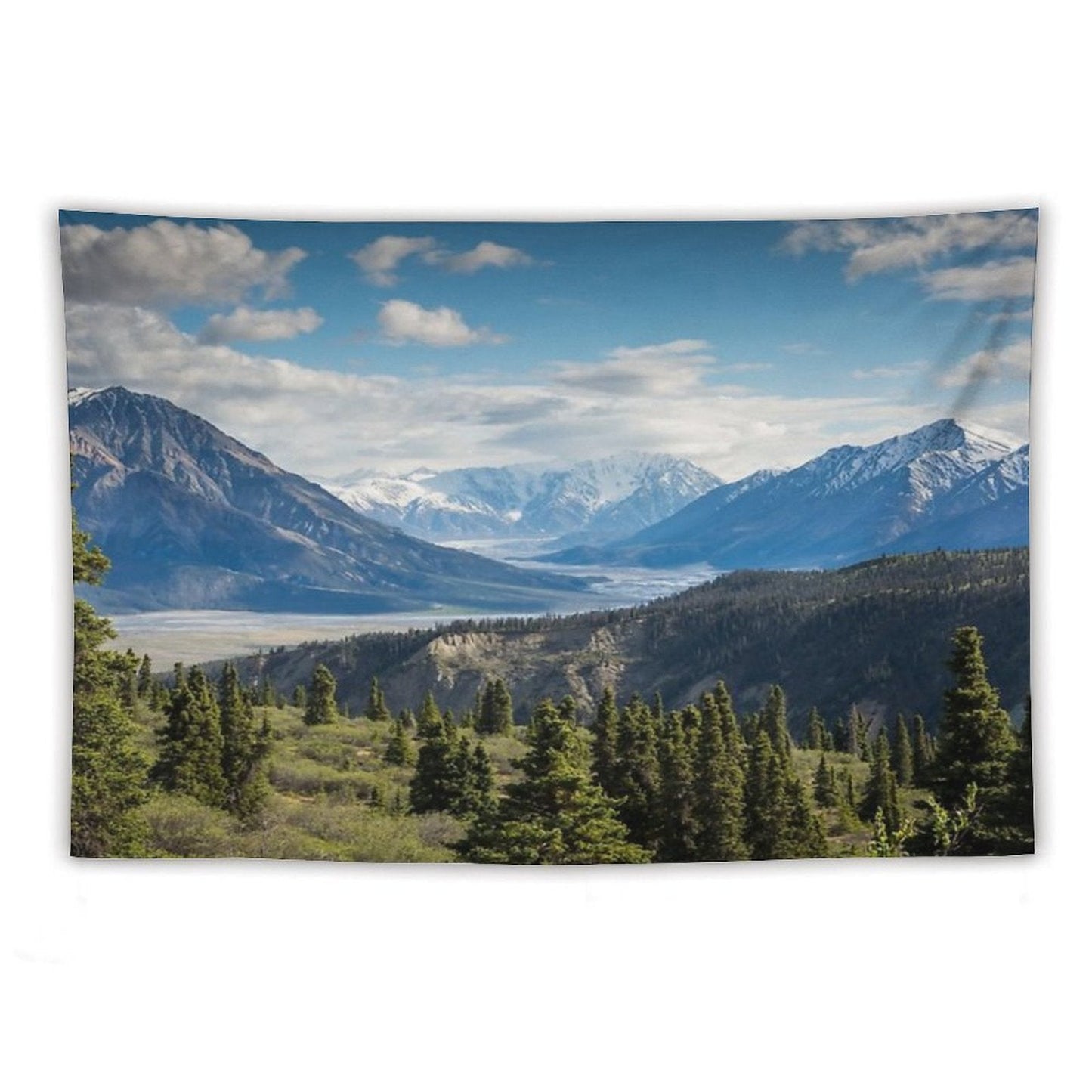 Forest Mountains River National Park Nature Photography Wall Art Tapestry