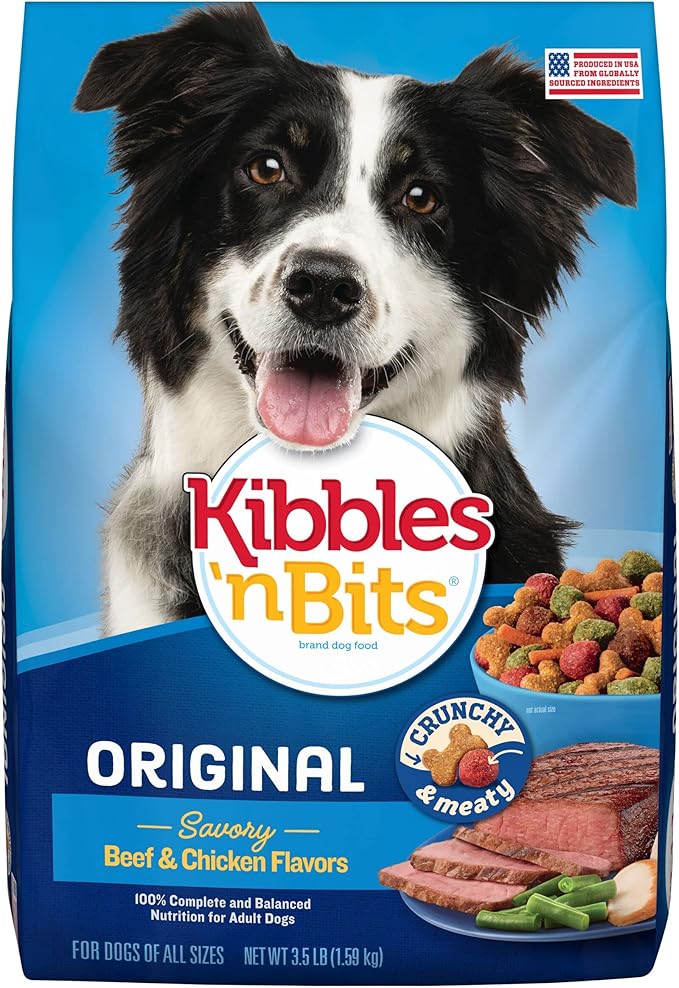 Kibbles 'N Bits Original Savory Beef & Chicken Flavors Dry Dog Food, 3.5 Pounds