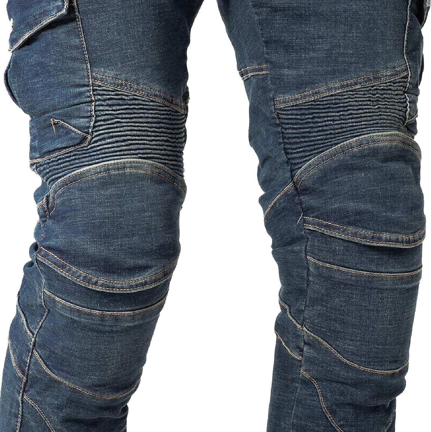 CTBQiTom Motorcycle Pants for Men Motocross Riding Pants Motorbike Riding Denim Jeans Adventure Trousers with CE Armor