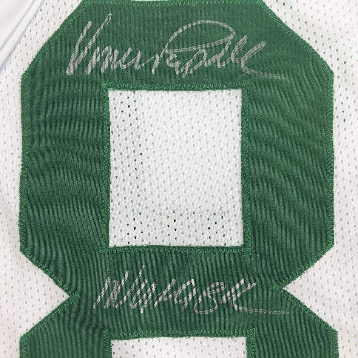 Framed Autographed/Signed Vince Papale Invincible 35x39 Philadelphia White Football Jersey JSA COA