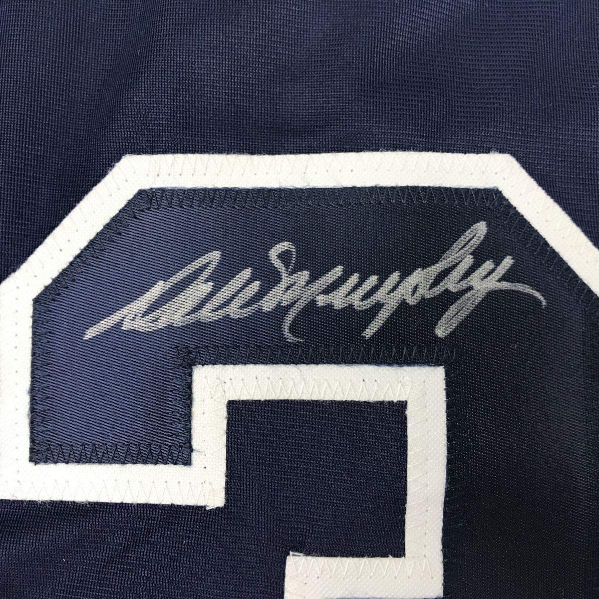 Framed Autographed/Signed Dale Murphy 35x39 Atlanta Dark Blue Baseball Jersey PSA/DNA COA