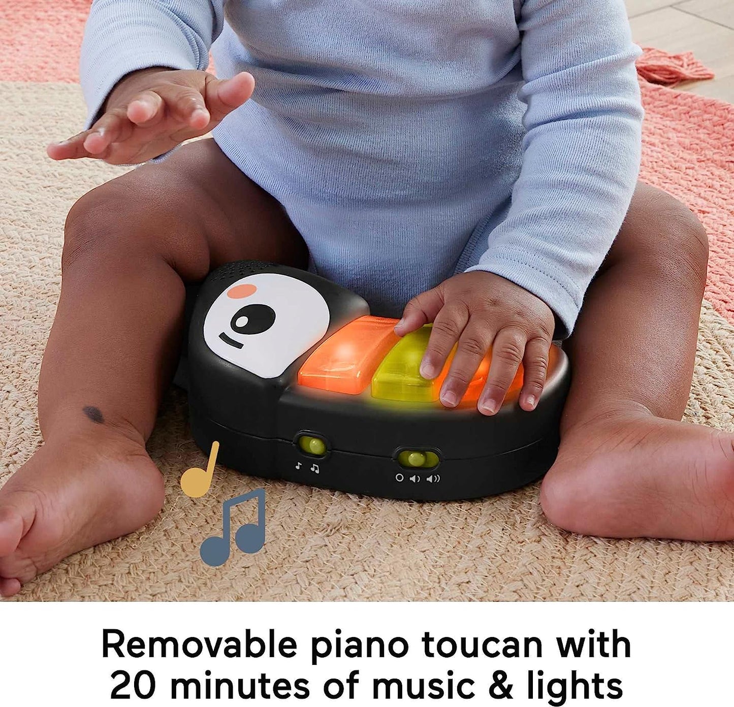 Fisher-Price Baby Bouncer Animal Activity Jumperoo With Music Lights Sounds And Developmental Toys For Infants