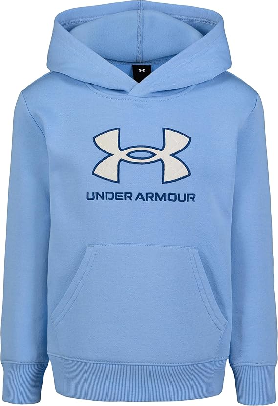 Under Armour UA RIVAL LOGO HOODIE, Horizon Blue/Quilt Logo, 7