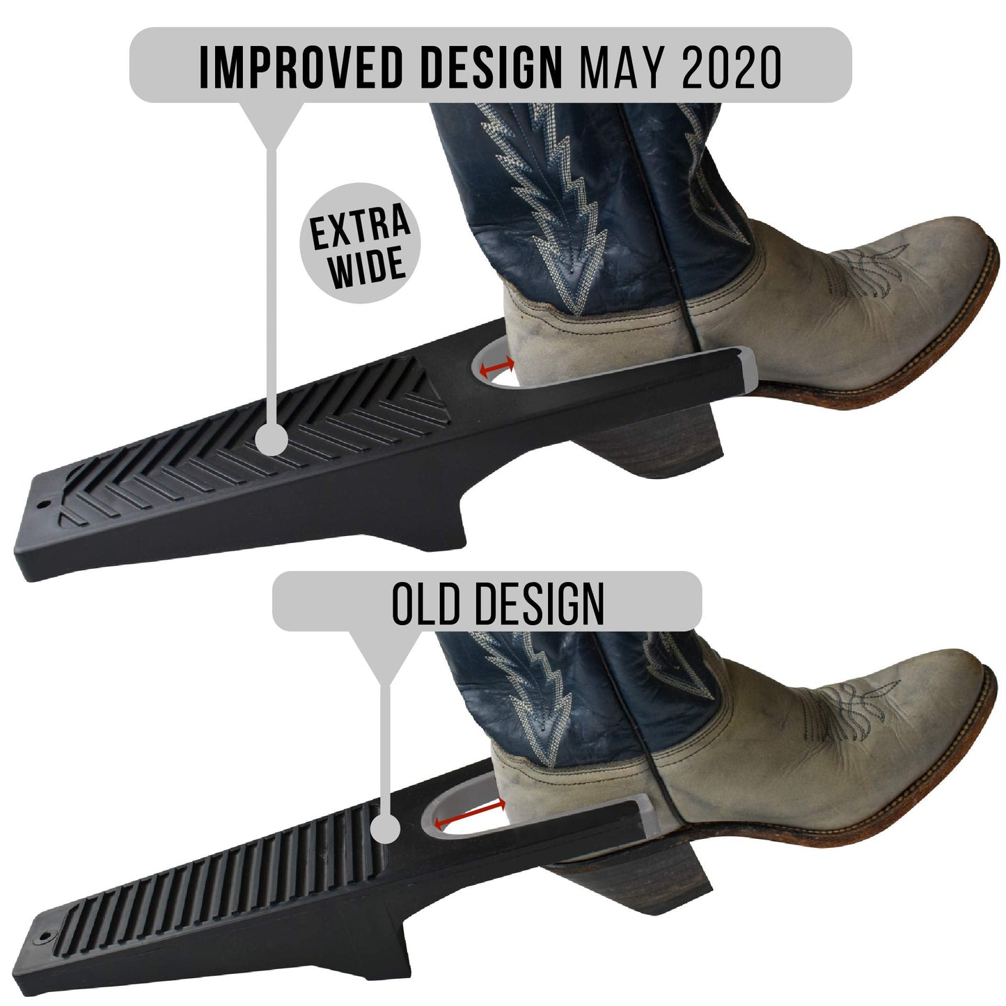 JobSite Premium Boot Puller - Rubber Grip Inlay - Shoe & Boot Remover (1 Unit)