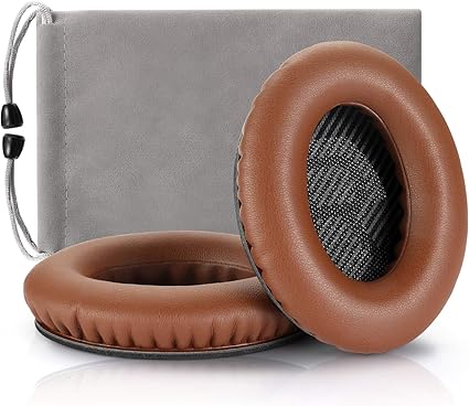 Headphones Replacement Ear Pads, for Bose Quietcomfort QC15 QC25 QC35 35 ii-(Brown)