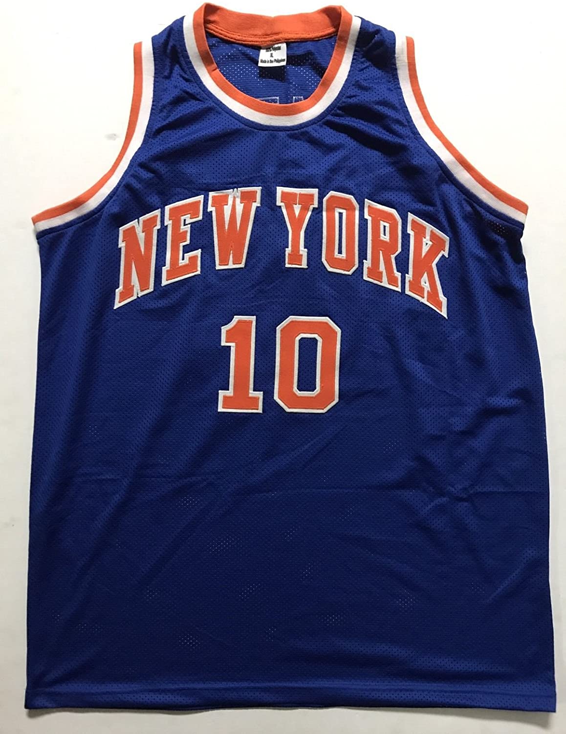 Autographed/Signed Walt Frazier New York Knicks Blue Basketball Jersey JSA COA