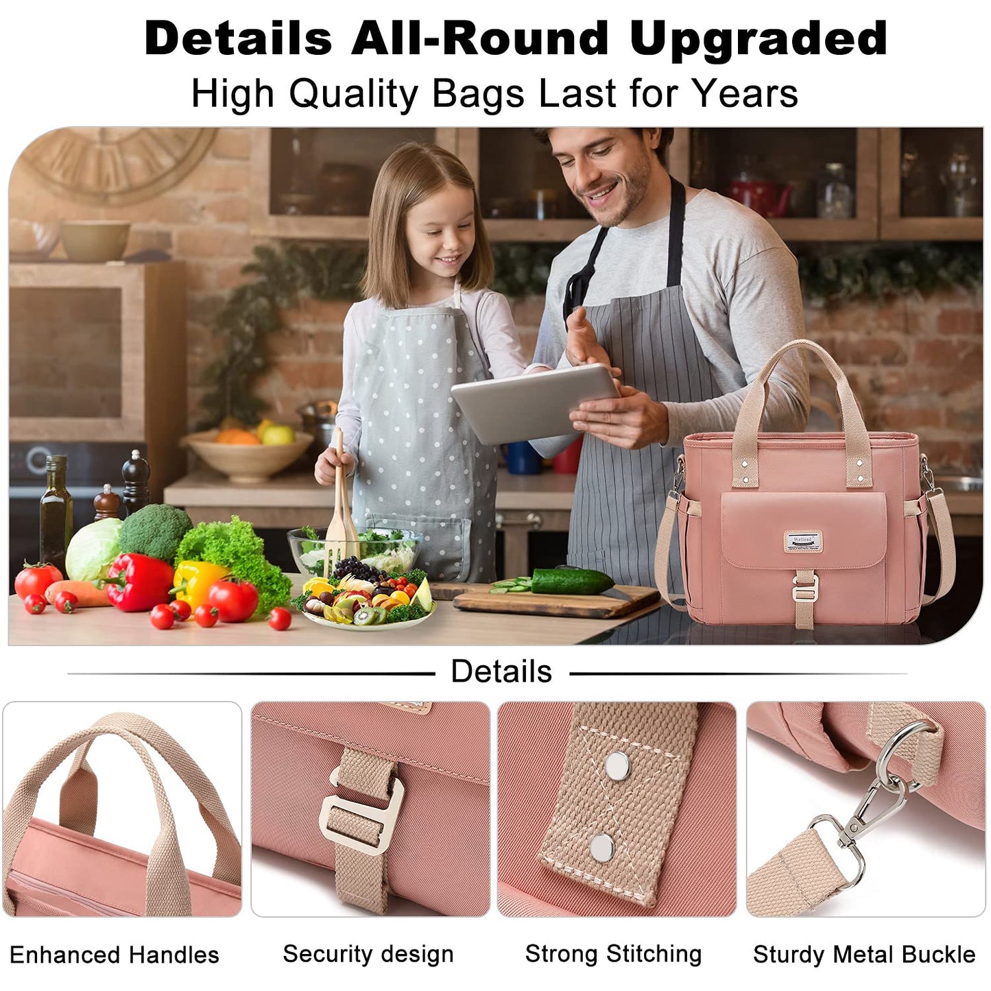 Weitars Lunch Bag for Women Work,Insulated Lunch Box Extra Large Lunch Tote Bag