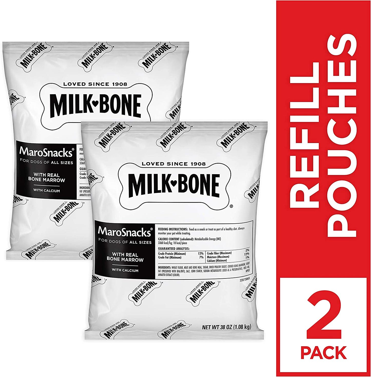 Milk-Bone MaroSnacks Dog Treats, Beef, 15 Ounce (Pack of 6)