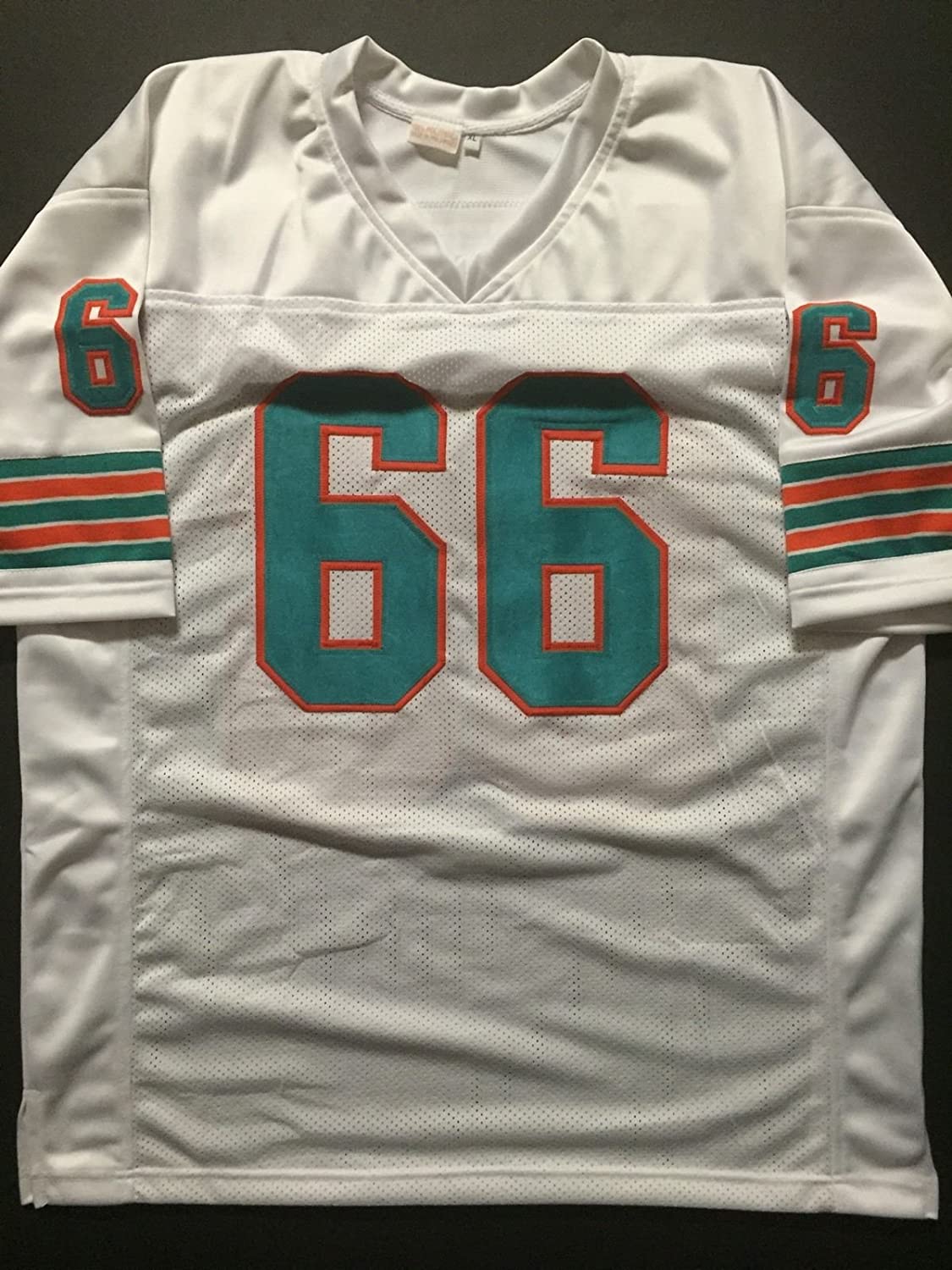 Autographed/Signed Larry Little HOF 93 Miami White Football Jersey JSA COA