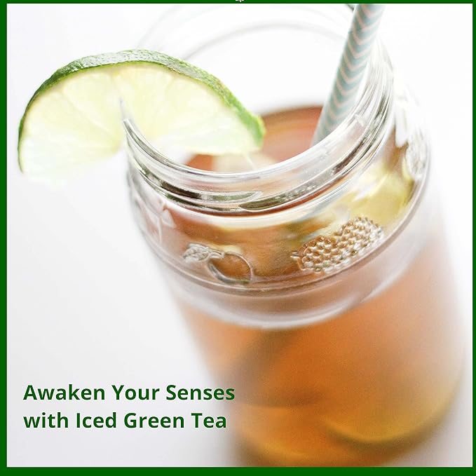 Akshit 75 Green Tea Bags, 100% Pure Green Leaf Tea, Green Tea (té verde), Caffeine-Free, Relaxing Tea, Non-Gmo, Brew Hot or Iced Tea.