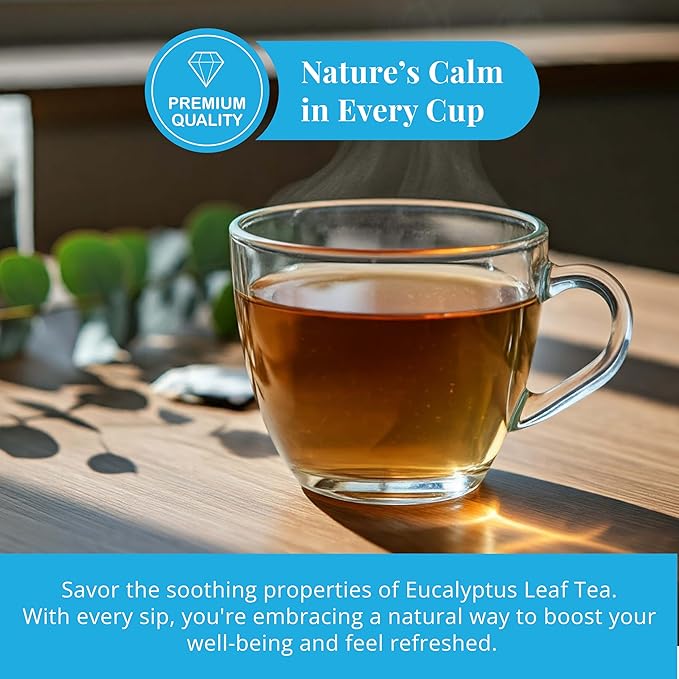 Akshit Eucalyptus Tea Bags - 75 Count, From Pure Eucalyptus Leaves - Perfect for Relaxation
