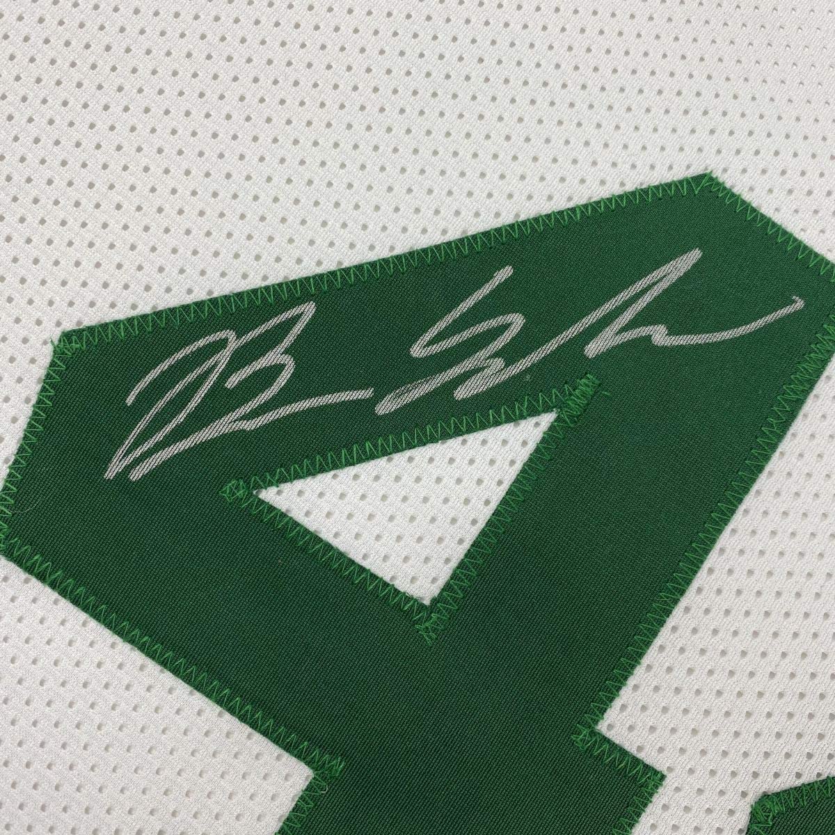 Autographed/Signed Brian Scalabrine Boston White Basketball Jersey JSA COA