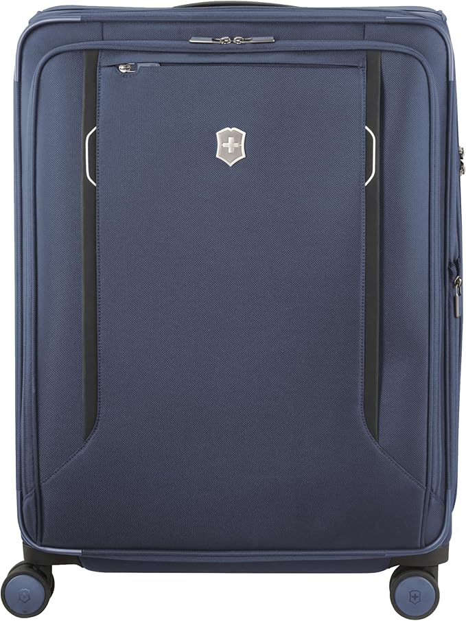 Victorinox Werks Traveler 6.0 Softside Large Case - Travel Luggage with Spinner Wheels - Suitcase with Combination Lock & Laptop Compartment - 104 Liters, Blue
