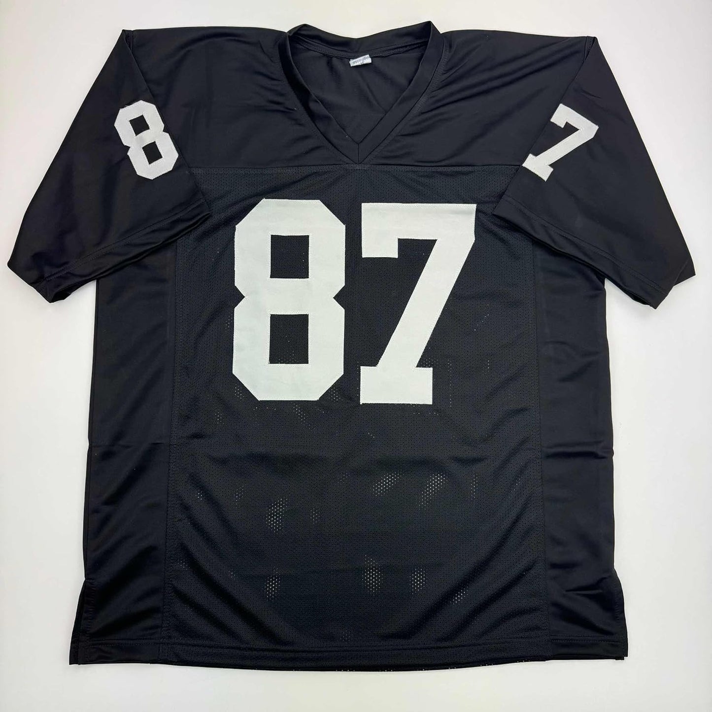 Autographed/Signed Dave Casper HOF 02 Oakland Las Vegas Black Football Jersey Beckett BAS COA