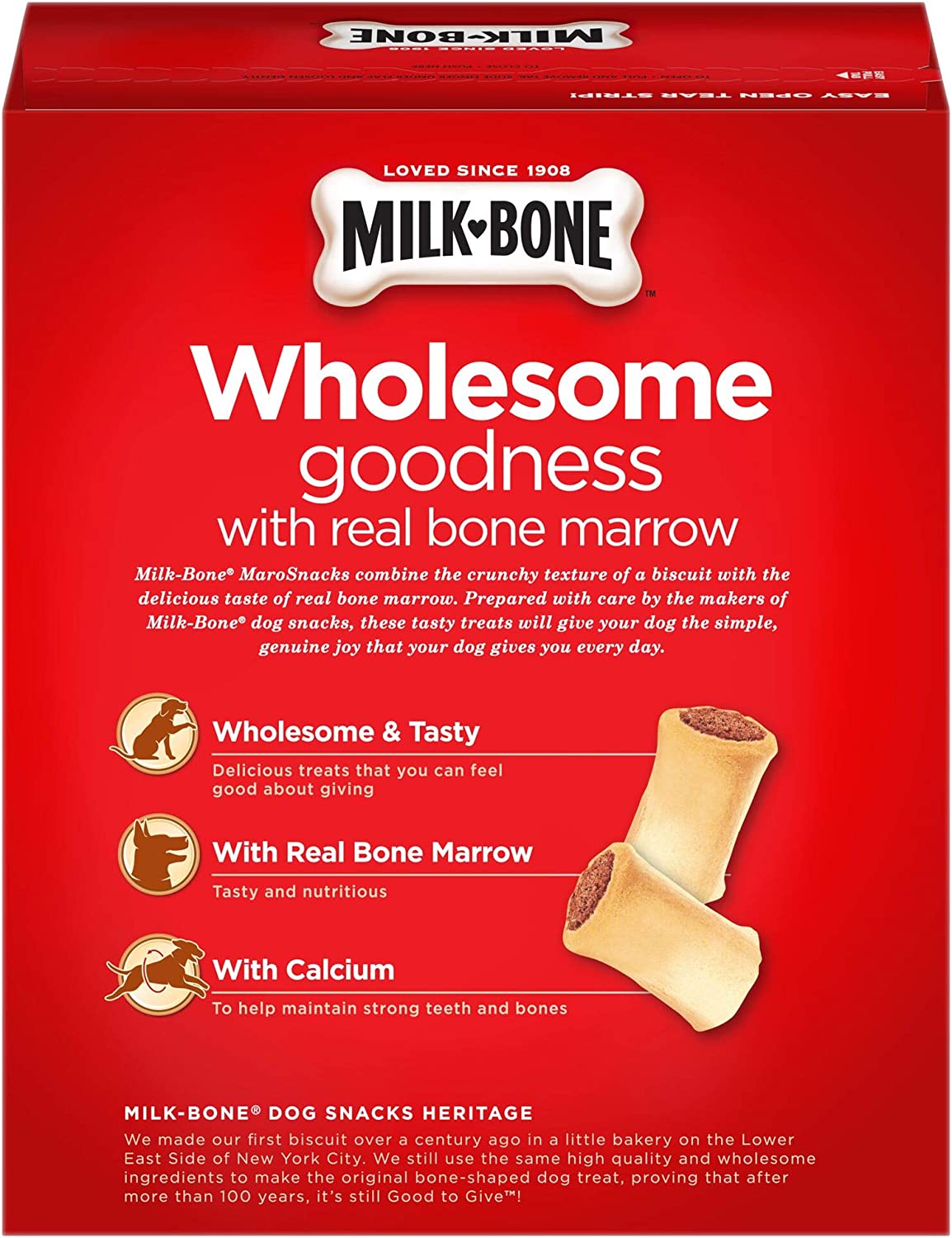 Milk-Bone MaroSnacks Dog Treats, Beef, 15 Ounce (Pack of 6)