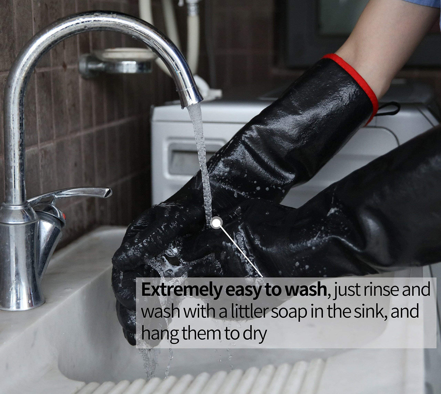 Heat Resistant BBQ Grill Gloves: Oil Resistant Waterproof 14" Lenght 932°F -XL
