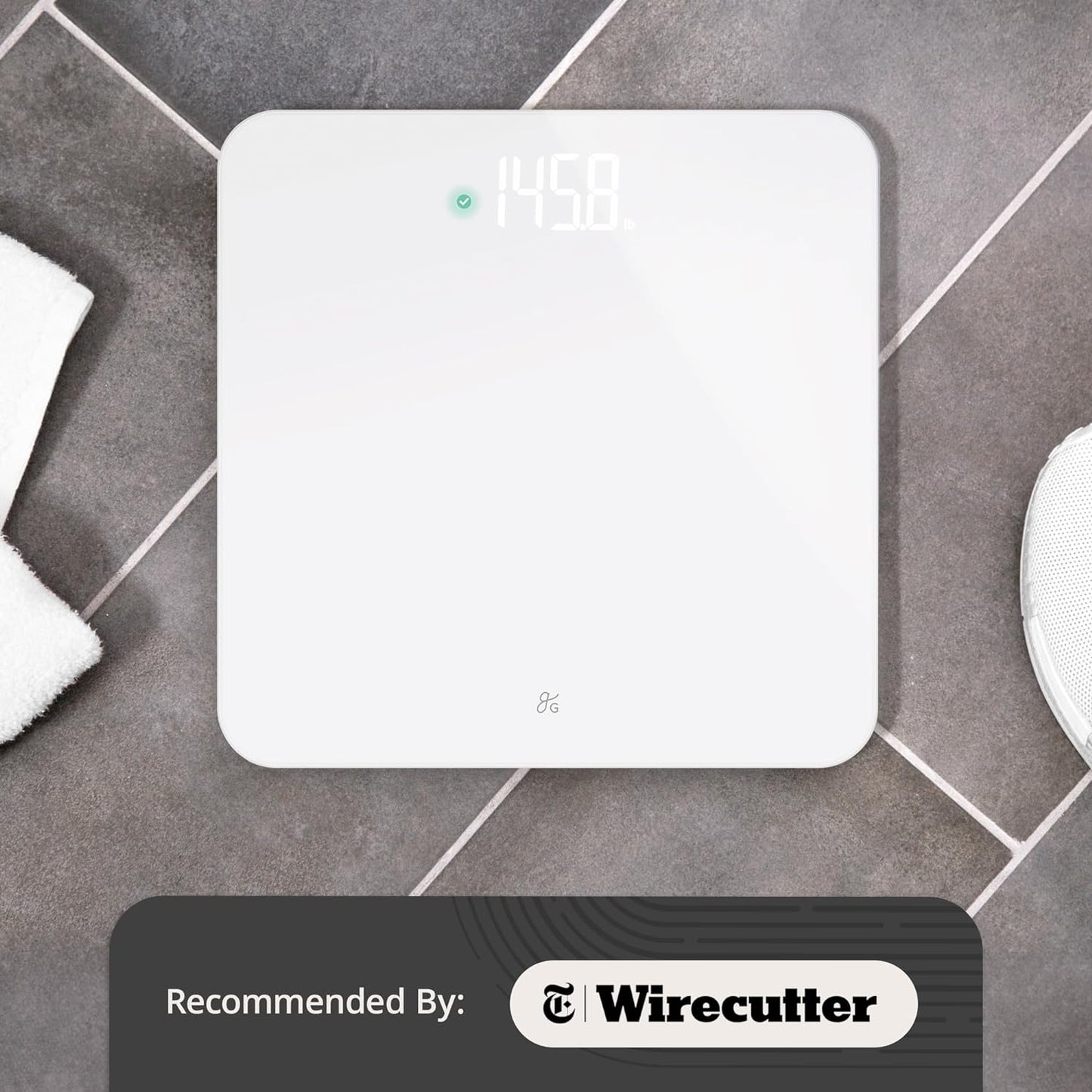 Greater Goods AccuCheck Scale for Body Weight, Bathroom Scale, Designed in St Louis, Ash Grey