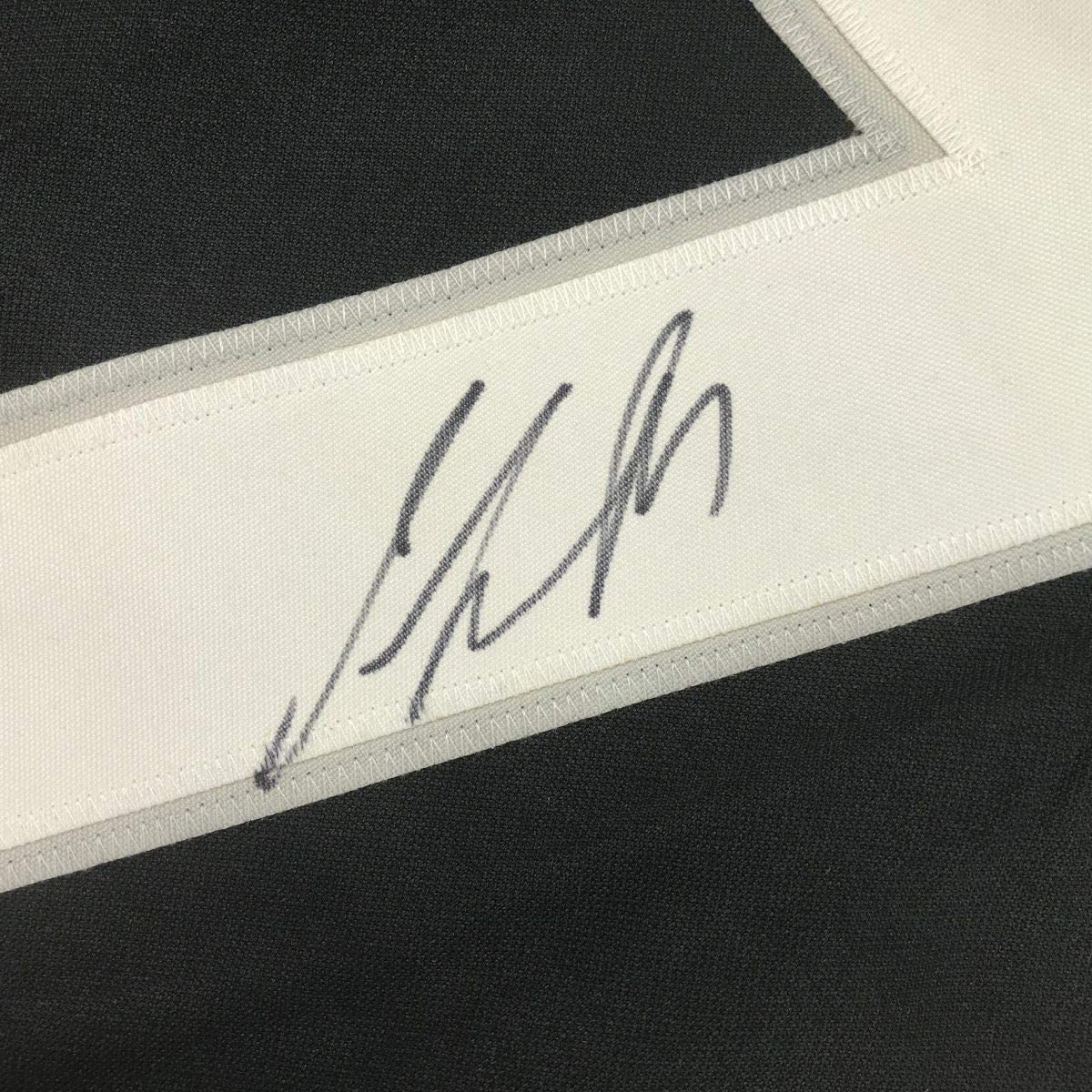 Autographed/Signed Jeff Carter Los Angeles LA Black Hockey Jersey Beckett BAS COA