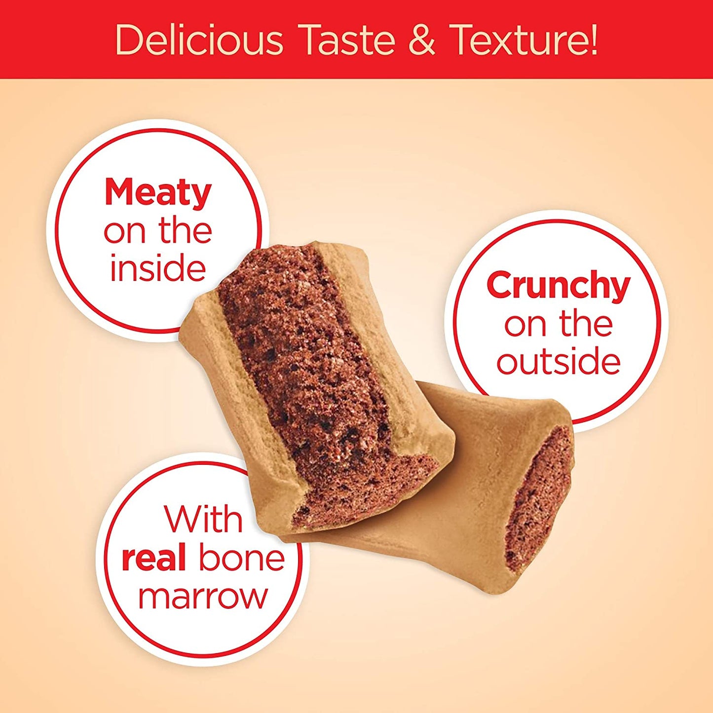 Milk-Bone MaroSnacks Dog Treats, Beef, 15 Ounce (Pack of 6)