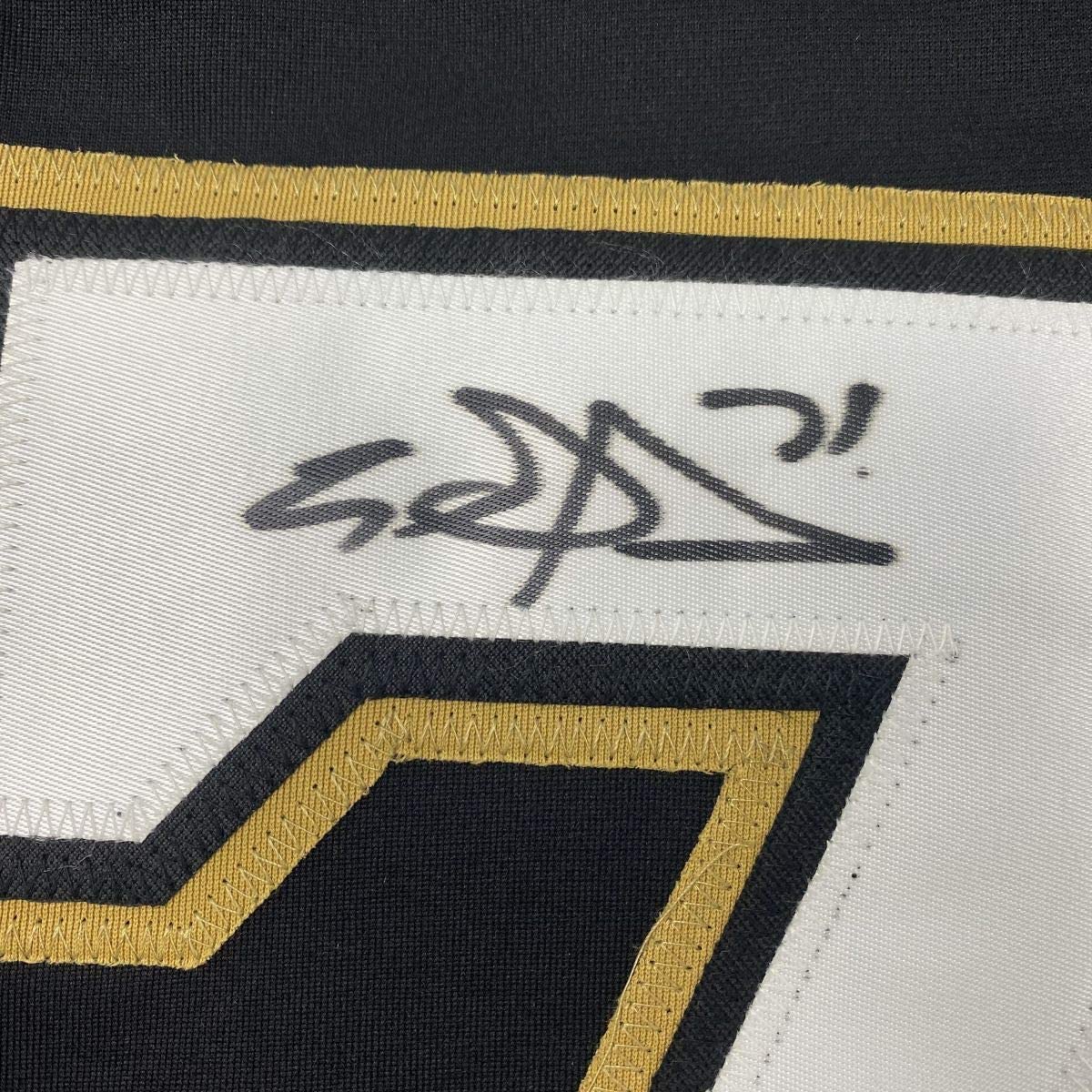 Framed Autographed/Signed Evgeni Malkin 35x39 Pittsburgh Black Hockey Jersey Beckett BAS COA