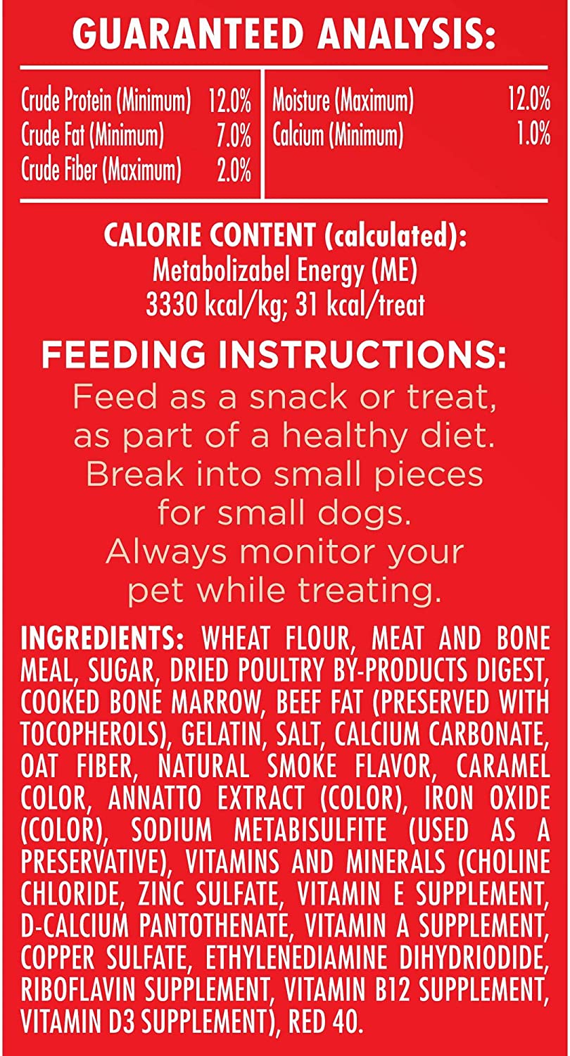 Milk-Bone MaroSnacks Dog Treats, Beef, 15 Ounce (Pack of 6)