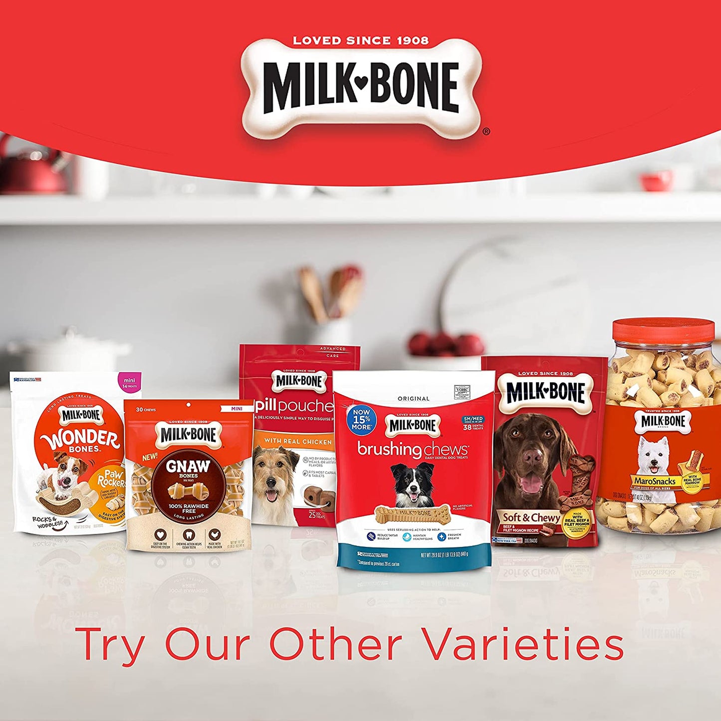 Milk-Bone MaroSnacks Dog Treats, Beef, 15 Ounce (Pack of 6)
