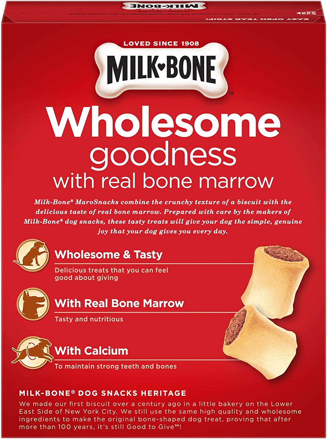 Milk-Bone MaroSnacks Dog Treats, Beef, 15 Ounce (Pack of 6)