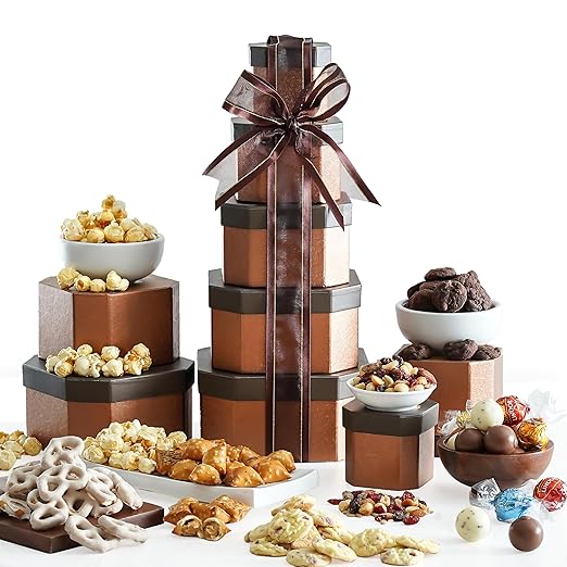 Broadway Basketeers Chocolate Gift Basket Snack Gifts for Families, College, Delivery for Valentines Day, Birthdays, Appreciation, Thank You, Get Well Soon, Care Package