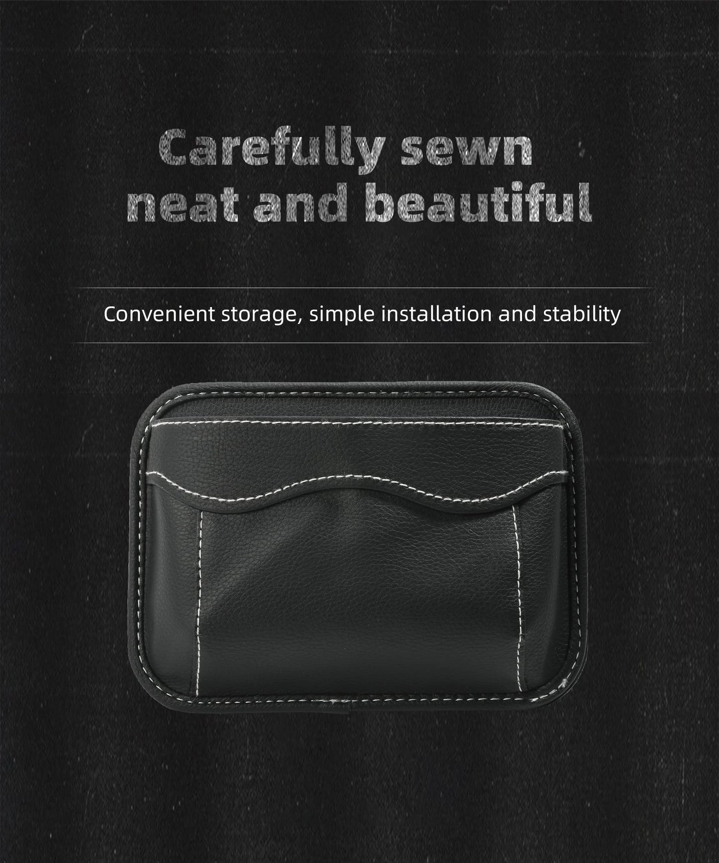 Car Seat Side Pocket Organizer PU Leather Pen Phone Sunglasses Holder Tray Pouch