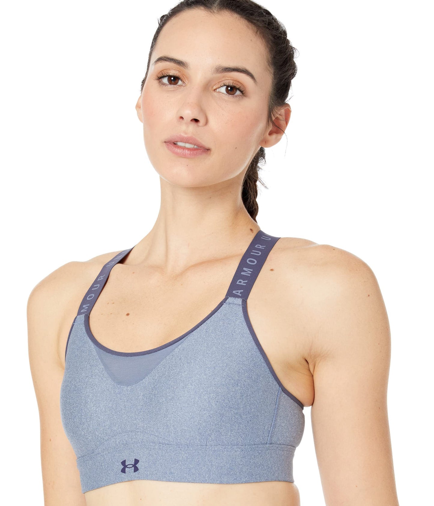 Under Armour Infinity High Heather Bra Aurora Purple Light Heather/Tempered Steel LG (US 12-14)