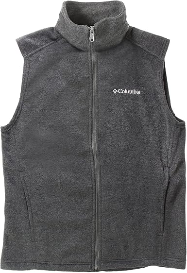 Columbia Men's Cathedral Peak II Fleece Vest, Charcoal Heather, XX-Large