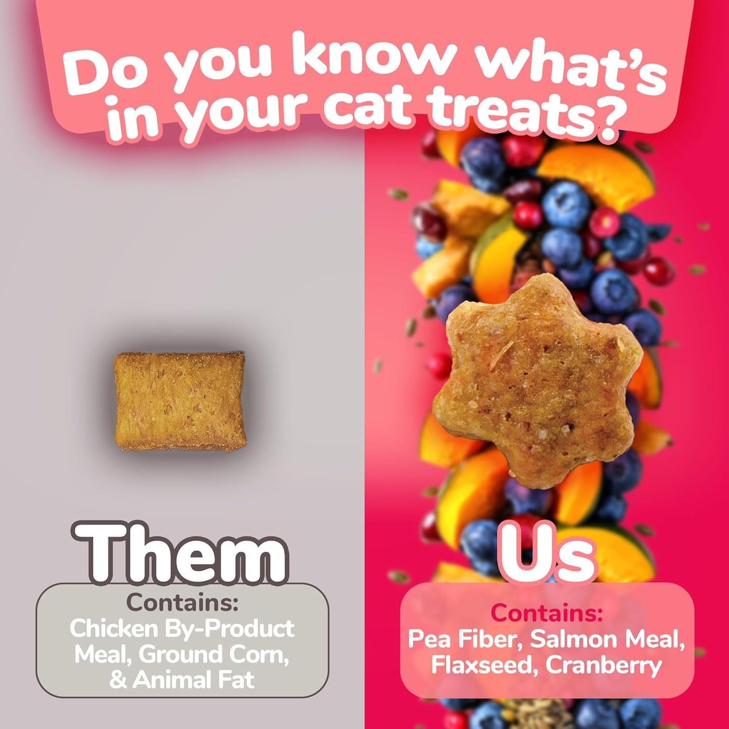 Cat Crunchy Treats made with salmon