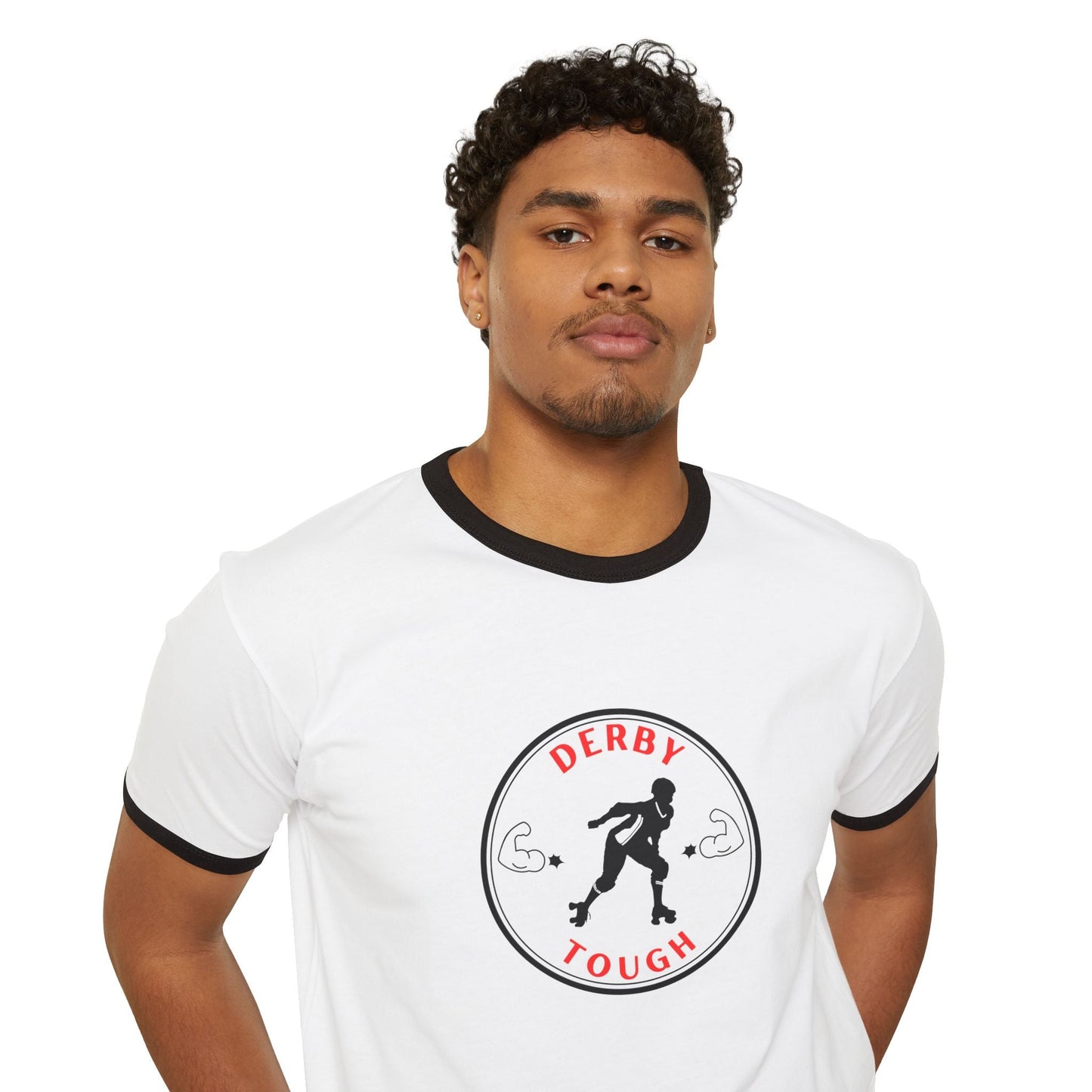 Derby Tough Unisex Cotton Ringer T-Shirt