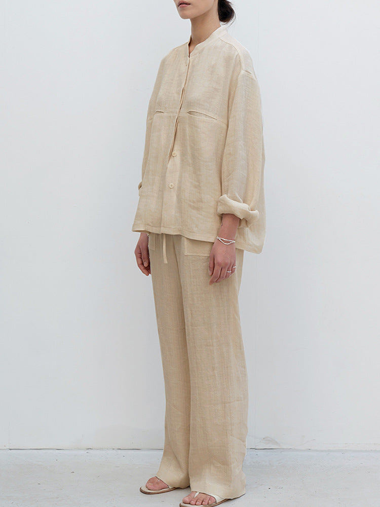The Natural Edit – Pure Linen Pocket Shirt