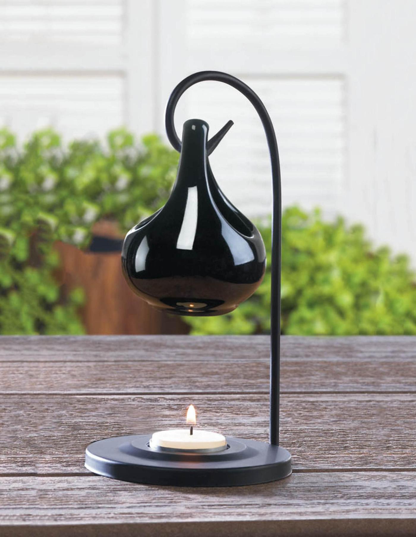 Black Tear Drop Oil Warmer