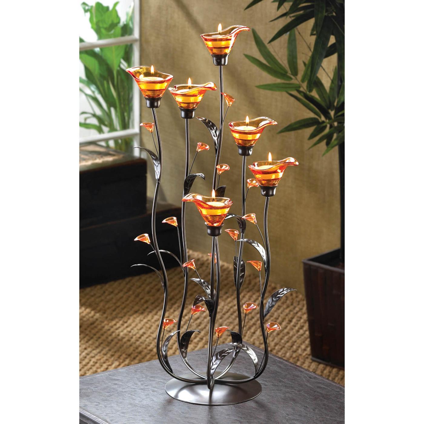 Amber Calla Lily Candleholder