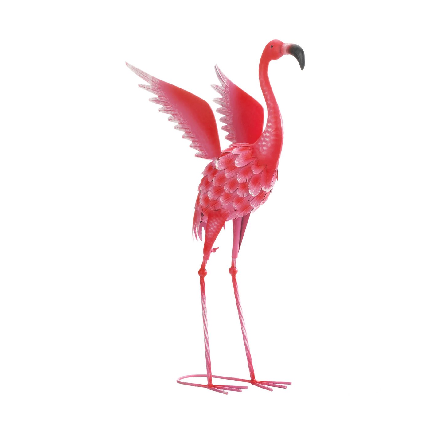FLYING FLAMINGO METAL DECOR