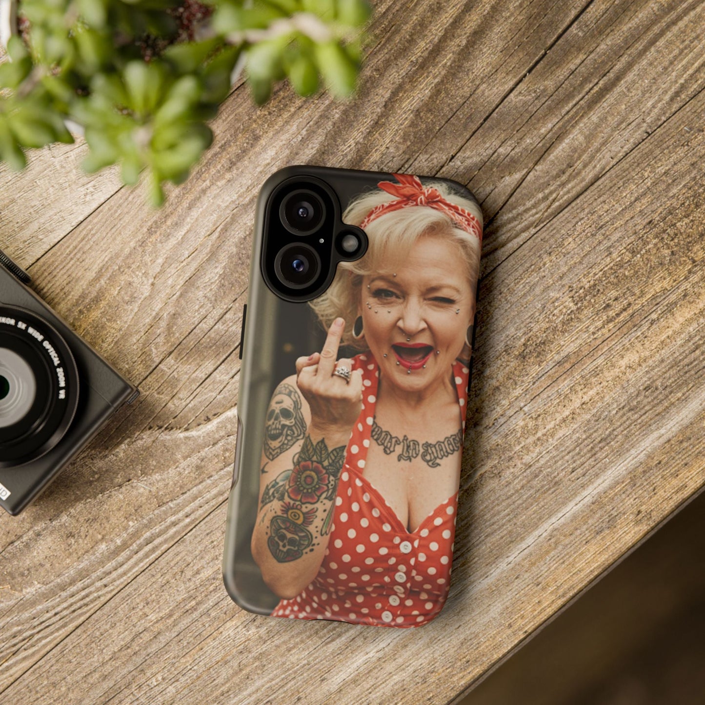 Rebellious Tattooed Betty White Tough Phone Case