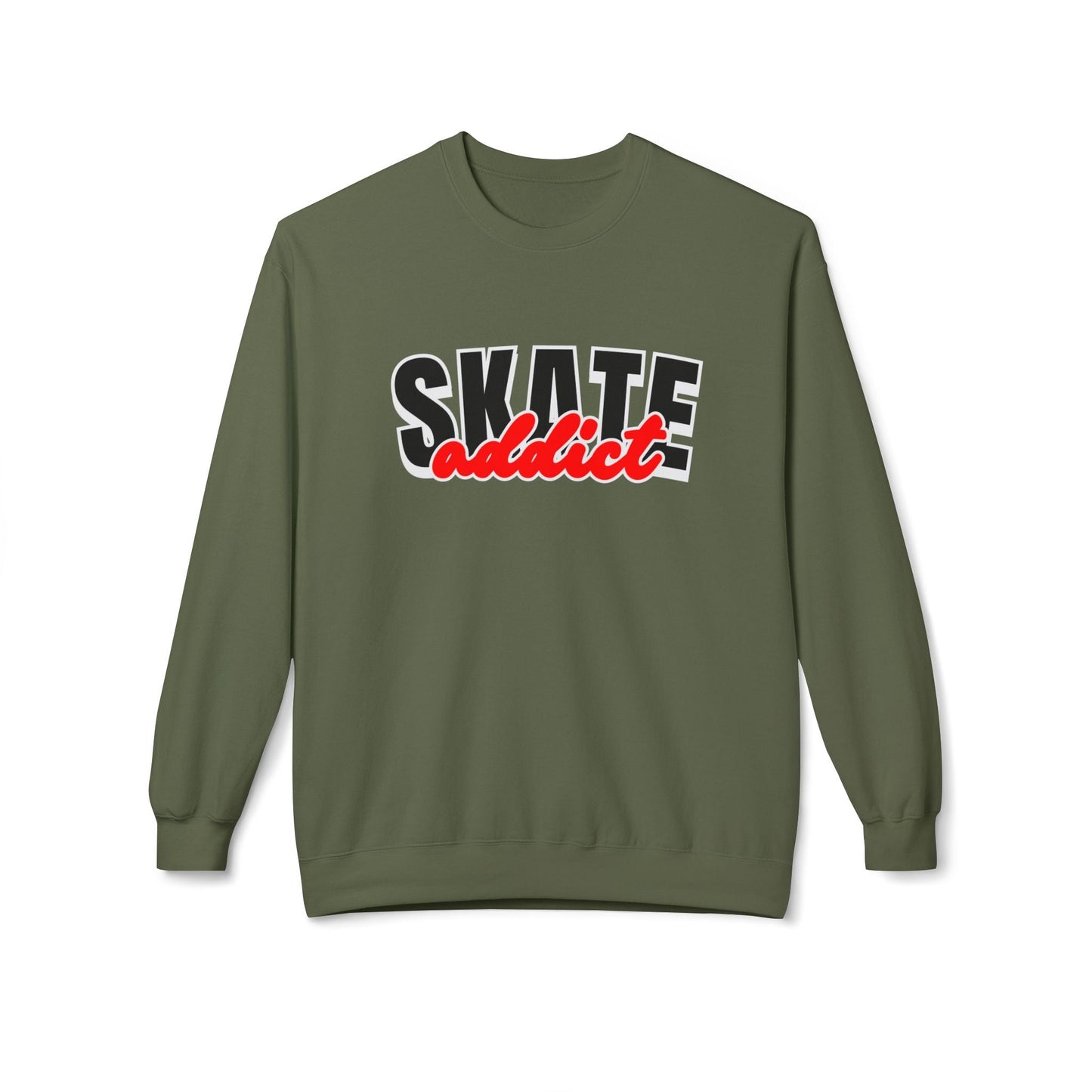 Skate Addict Unisex Fleece Crewneck Sweatshirt