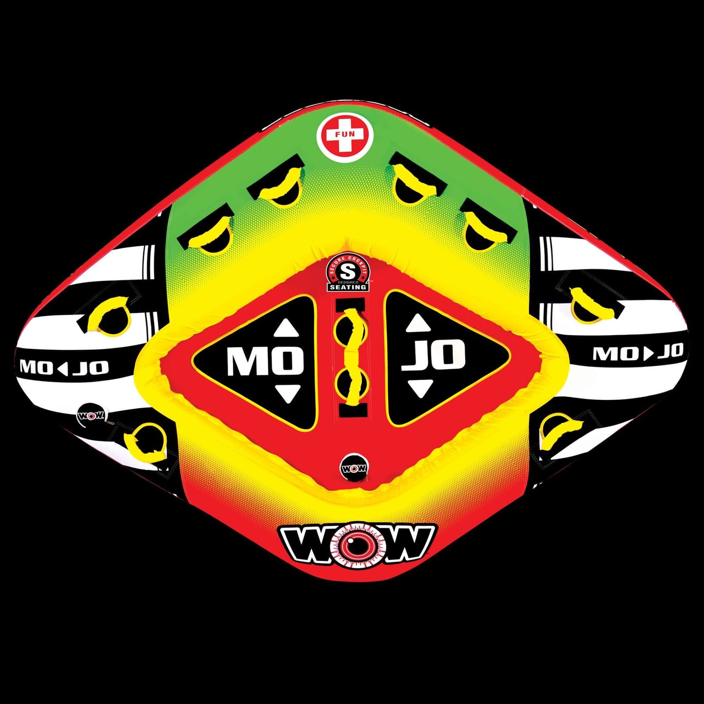WOW Sports Mojo 1- 3 Person Towable Water Tube For Pool and Lake (16-1070)