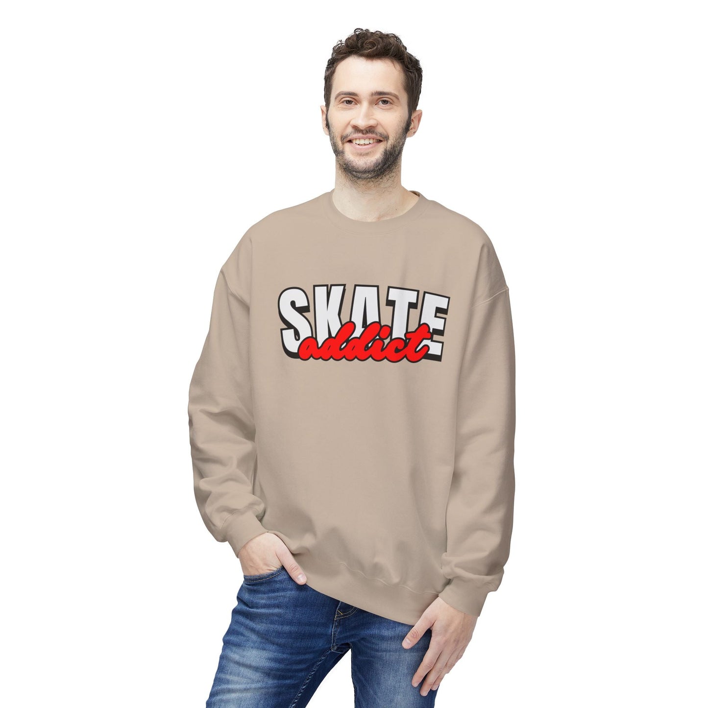 Skate Addict Unisex Fleece Crewneck Sweatshirt