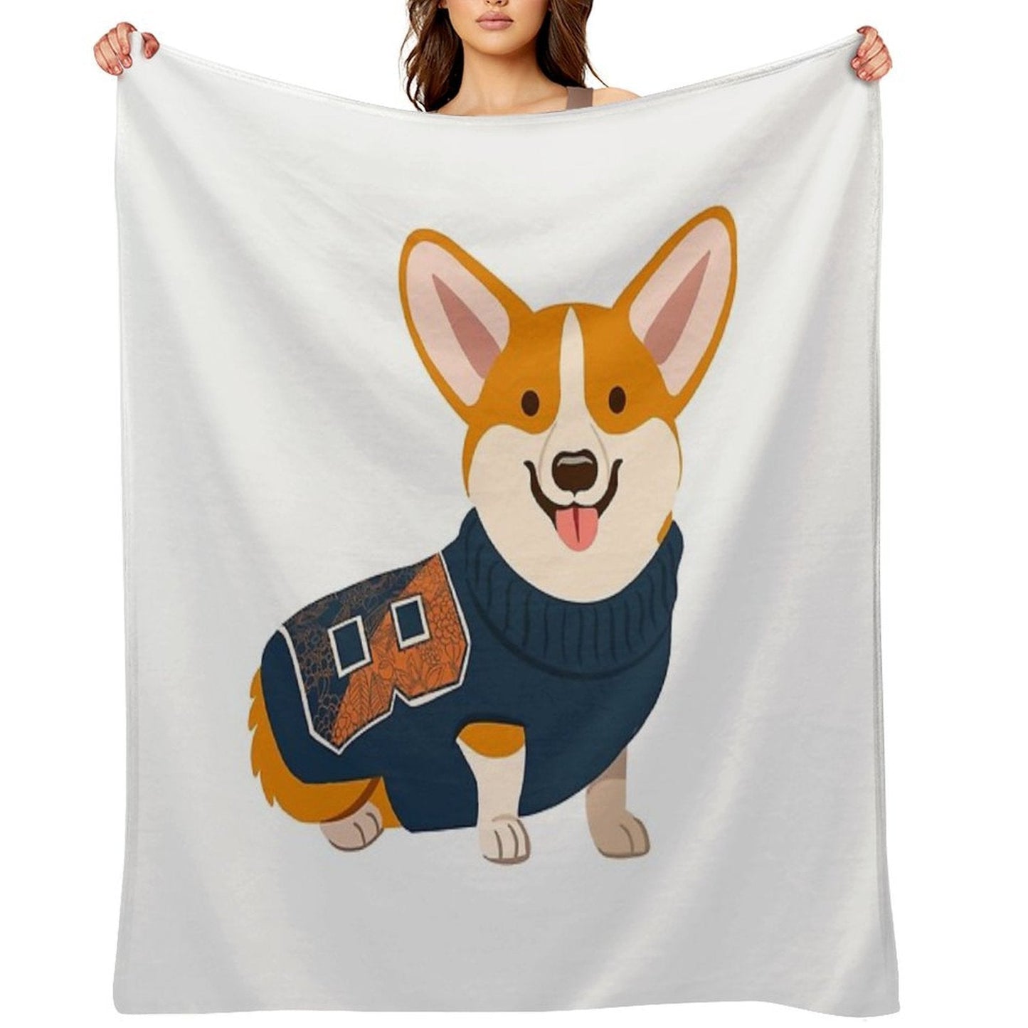 Bucknell Corgi Throw Blanket