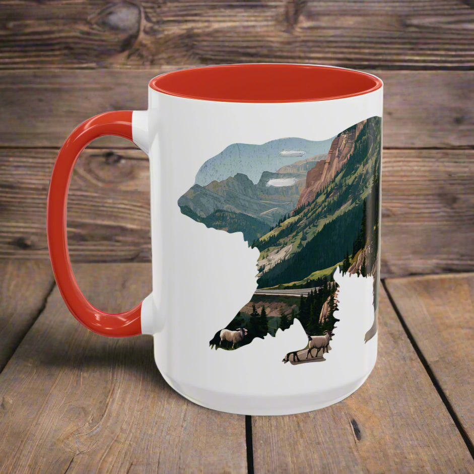 Glacier National Park Colored Coffee Mug 11oz 15oz Cup Going To The Sun Road